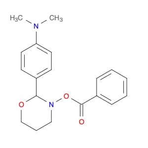 2H-1,3-Oxazine, 3-(benzoyloxy)-2-[4-(dimethylamino)phenyl]tetrahydro-
