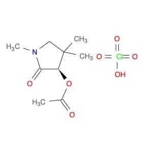 2-Pyrrolidinone, 3-(acetyloxy)-1,4,4-trimethyl-, (R)-, perchlorate