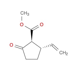 Cyclopentanecarboxylic acid, 2-ethenyl-5-oxo-, methyl ester, trans-