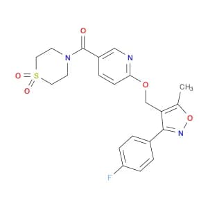 (1,1-Dioxido-4-thiomorpholinyl)[6-[[3-(4-fluorophenyl)-5-methyl-4-isoxazolyl]methoxy]-3-pyridinyl]…