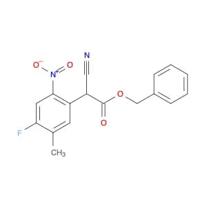 Benzyl 2-cyano-2-(4-fluoro-5-methyl-2-nitrophenyl)acetate