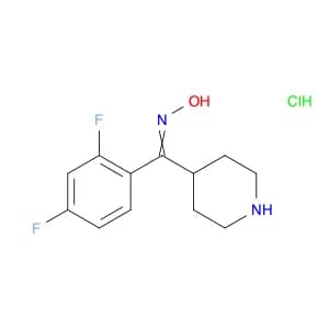 Methanone, (2,4-difluorophenyl)-4-piperidinyl-, oxime, hydrochloride (1:1)