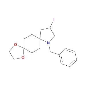 1,4-Dioxa-9-azadispiro[4.2.4.2]tetradecane, 11-iodo-9-(phenylmethyl)-
