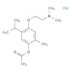 Phenol, 4-[2-(dimethylamino)ethoxy]-2-methyl-5-(1-methylethyl)-,acetate (ester), hydrochloride
