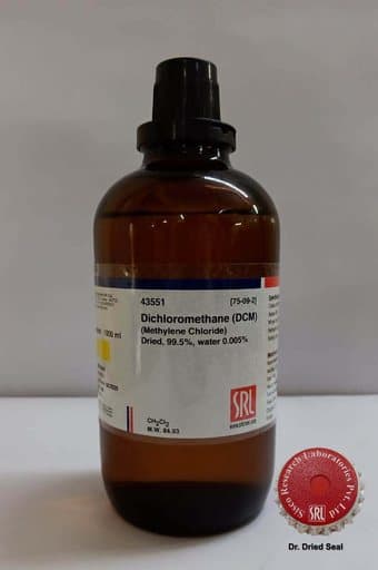 Dichloromethane (MDC) Dried, 99.5%, water 0.005%