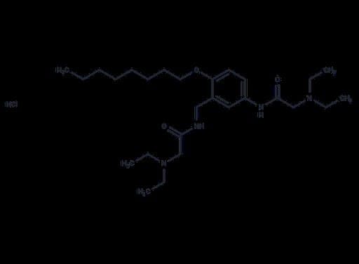 m-Acetotoluidide, 2-(diethylamino)-α-(2-(diethylamino)acetamido)-4'-(octyloxy)-, dihydrochloride