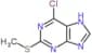 6-chloro-2-(methylsulfanyl)-7H-purine