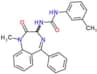 1-(1-methyl-2-oxo-5-phenyl-2,3-dihydro-1H-1,4-benzodiazepin-3-yl)-3-(3-methylphenyl)urea