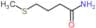4-(methylsulfanyl)butanamide