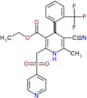 ethyl 5-cyano-6-methyl-2-[(pyridin-4-ylsulfonyl)methyl]-4-[2-(trifluoromethyl)phenyl]-1,4-dihydrop…