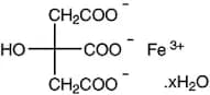Iron(III) citrate hydrate, Fe(III) 16.5-20%; Fe(II) max 5%