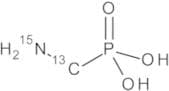 Aminomethyl phosphonic acid (AMPA) 13C 15N 100 µg/mL in Water