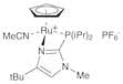 Acetonitrile(cyclopenta­dienyl)[2-(di-i-propyl­phosphino)-4-(t-butyl)-1-methyl-1H-imidazole]ruthen…