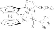 (-)-Dichloro[(4S)-4-(i-propyl)-2-{(S)-2-(diphenylphosphino)ferrocenyl}oxazoline](tri­phenylphosphi…