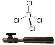 Titanium(IV) chloride, 99%, 22-1150, contained in 50 ml Swagelok®  cylinder (96-1070) for CVD/ALD
