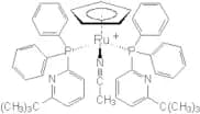 Acetonitrilebis[2-diphenyl­phosphino-6-t-butyl­pyridine]cyclopentadienyl­ruthenium(II) hexafluoro­…