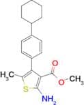 2-Amino-4-(4-cyclohexyl-phenyl)-5-methyl-thiophene-3-carboxylic acid methyl ester