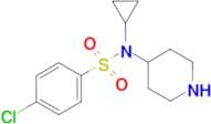 4-Chloro-N-cyclopropyl-N-piperidin-4-ylbenzenesulfonamide