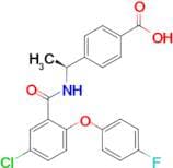 4-((S)-1-(2-(4-Fluorophenoxy)-5-chlorobenzamido) ethyl)benzoic acid