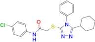 N-(4-Chloro-phenyl)-2-(5-cyclohexyl-4-phenyl-4H-[1,2,4]triazol-3-ylsulfanyl)-acetamide