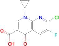 1-Cyclopropyl-6-fluoro-7-chloro-4-oxo-1,4-dihydro-1,8-naphthyridine-3-carboxylic acid
