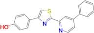 4-(4-Hydroxyphenyl)-2-(4-phenyl-2-pyridyl)thiazole