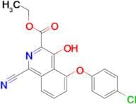 Ethyl 5-(4-chlorophenoxy)-1-cyano-4-hydroxyisoquinoline-3-carboxylate