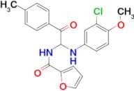 N-[1-[(3-Chloro-4-methoxyphenyl)amino]-2-(4-methylphenyl)-2-oxoethyl]-2-furancarboxamide