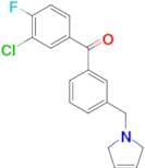 3-chloro-4-fluoro-3'-(3-pyrrolinomethyl) benzophenone