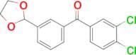 3,4-Dichloro-3'-(1,3-dioxolan-2-yl)benzophenone