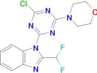 4-(4-Chloro-6-(2-(difluoromethyl)-1H-benzo[d]imidazol-1-yl)-1,3,5-triazin-2-yl)morpholine
