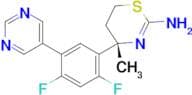 (S)-4-(2,4-Difluoro-5-(pyrimidin-5-yl)phenyl)-4-methyl-5,6-dihydro-4H-1,3-thiazin-2-amine