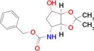 Benzyl ((3aS,4R,6S,6aR)-6-hydroxy-2,2-dimethyltetrahydro-3aH-cyclopenta[d][1,3]dioxol-4-yl)carbama…