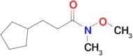 3-Cyclopentyl-N-methoxy-N-methylpropanamide