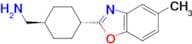 1-[trans-4-(5-methyl-1,3-benzoxazol-2-yl)cyclohexyl]methanamine