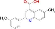 6-methyl-2-(3-methylphenyl)quinoline-4-carboxylic acid