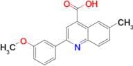 2-(3-methoxyphenyl)-6-methylquinoline-4-carboxylic acid