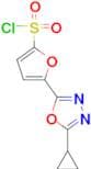 5-(5-cyclopropyl-1,3,4-oxadiazol-2-yl)-2-furansulfonyl chloride