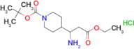 tert-Butyl 4-(1-amino-3-ethoxy-3-oxopropyl)piperidine-1-carboxylate hydrochloride