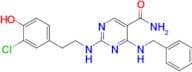 4-(Benzylamino)-2-((3-chloro-4-hydroxyphenethyl)amino)pyrimidine-5-carboxamide