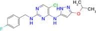 5-CHLORO-N2-(4-FLUOROBENZYL)-N4-(5-ISOPROPOXY-1H-PYRAZOL-3-YL)PYRIMIDINE-2,4-DIAMINE