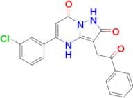 5-(3-CHLOROPHENYL)-3-(2-OXO-2-PHENYLETHYL)PYRAZOLO[1,5-A]PYRIMIDINE-2,7(1H,4H)-DIONE