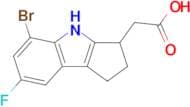 2-(5-Bromo-7-fluoro-1,2,3,4-tetrahydrocyclopenta[b]indol-3-yl)acetic acid