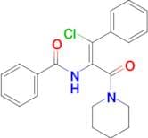 (Z)-N-(1-Chloro-3-oxo-1-phenyl-3-(piperidin-1-yl)prop-1-en-2-yl)benzamide