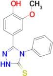 5-(4-Hydroxy-3-methoxyphenyl)-4-phenyl-2,4-dihydro-3H-1,2,4-triazole-3-thione