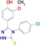 4-(4-Chlorophenyl)-5-(4-hydroxy-3-methoxyphenyl)-2,4-dihydro-3H-1,2,4-triazole-3-thione