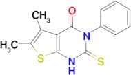 2-mercapto-5,6-dimethyl-3-phenylthieno[2,3-d]pyrimidin-4(3H)-one