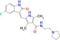 (Z)-5-(5-FLUORO-2-OXO-2,3-DIHYDRO-1H-INDOL-3-YLIDENEMETHYL)-2,4-DIMETHYL-N-[2-(1-PYRROLIDINYL)ETHY…