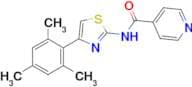 N-[4-(2,4,6-TRIMETHYLPHENYL)-2-THIAZOLYL]-4-PYRIDINECARBOXAMIDE