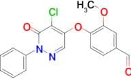4-[(5-chloro-6-oxo-1-phenyl-1,6-dihydropyridazin-4-yl)oxy]-3-methoxybenzaldehyde